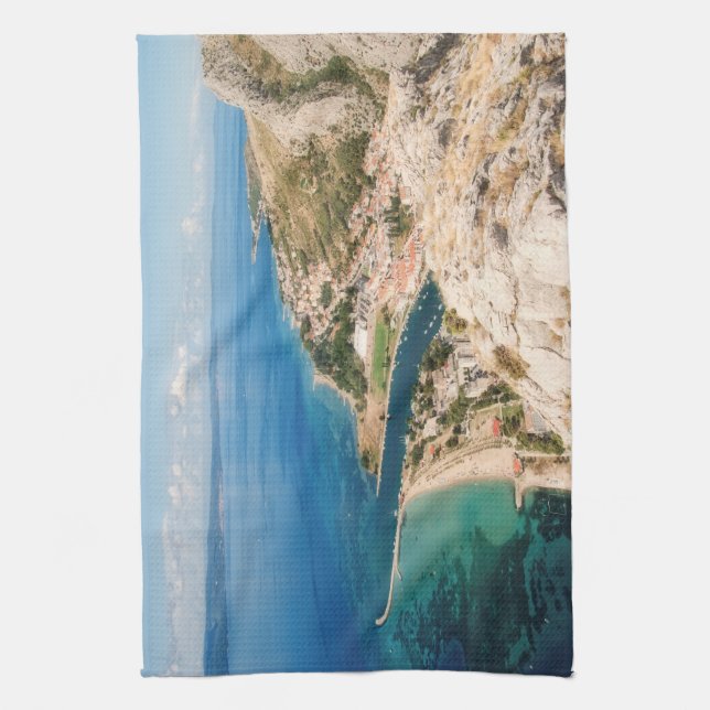 Omis, Croatia - Adriatic seaside Kitchen Towel (Vertical)