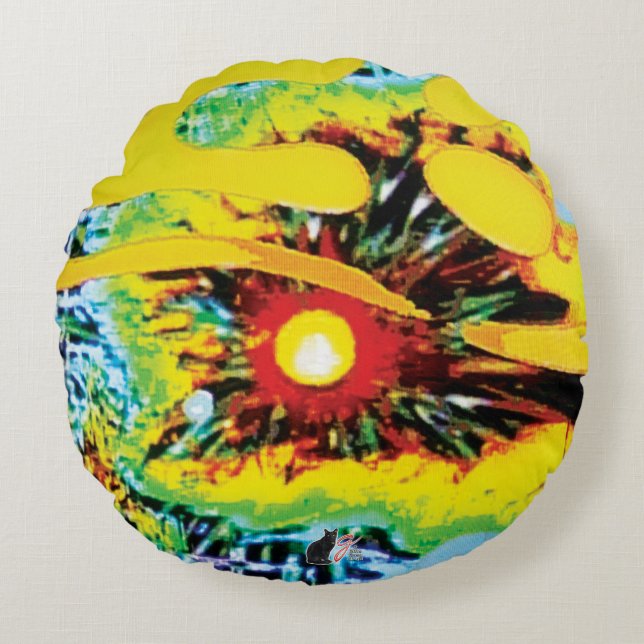 Omlette KC image Round Pillow (Front)