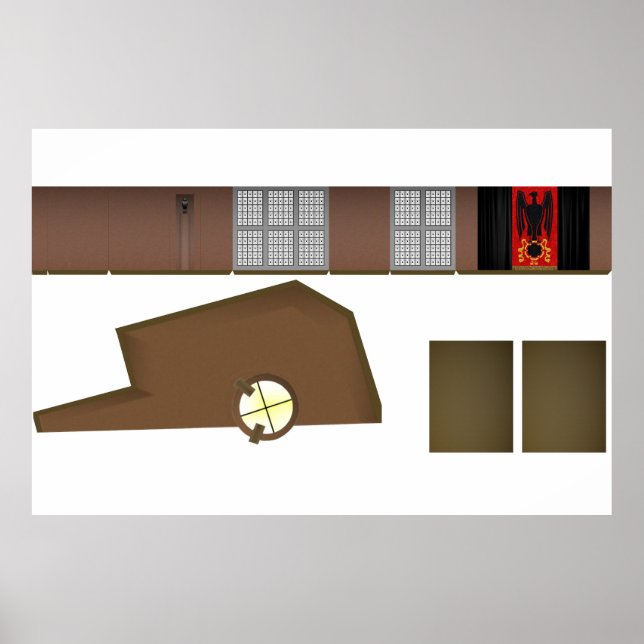 Omnipotent Alien Judge Court Room Diorama Poster (Front)