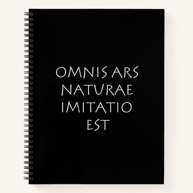Omnis ars naturae imitatio est notebook (Front)