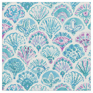 OMNISCIENT MERMAID All-Seeing Eye Scallop Fabric