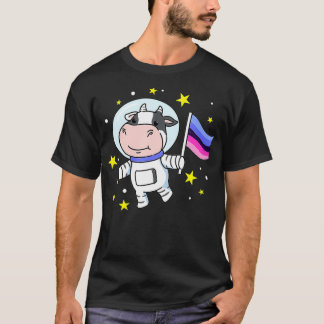 Omniseual Pride Cow In Space Omniseual T-Shirt