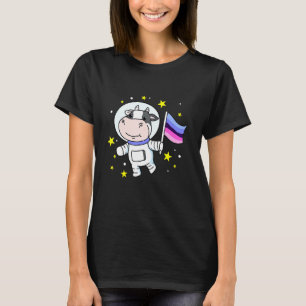 Omnisexual Pride Cow In Space Omnisexual T-Shirt
