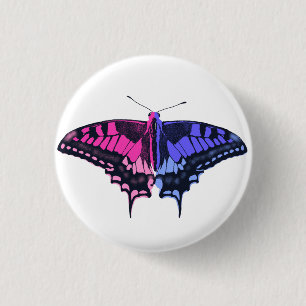 Omnisexual Pride Flag Swallowtail Butterfly 1 Inch Round Button