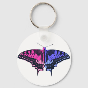 Omnisexual Pride Flag Swallowtail Butterfly Keychain