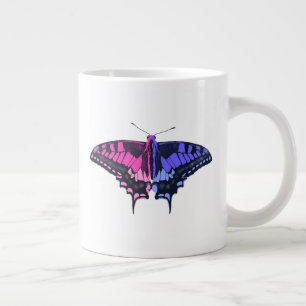 Omnisexual Pride Flag Swallowtail Butterfly Large Coffee Mug