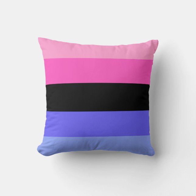 Omnisexual Pride Flag Throw Pillow (Front)