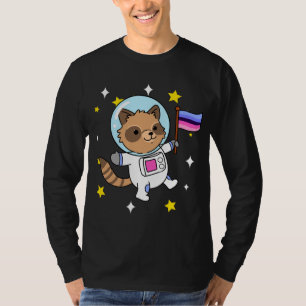 Omnisexual Raccoon In Space Omnisexual Pride T-Shirt
