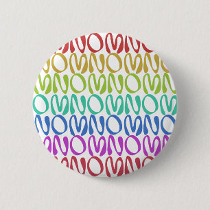 OMNOMNOMNOM 3 Rainbow 1 2 Inch Round Button
