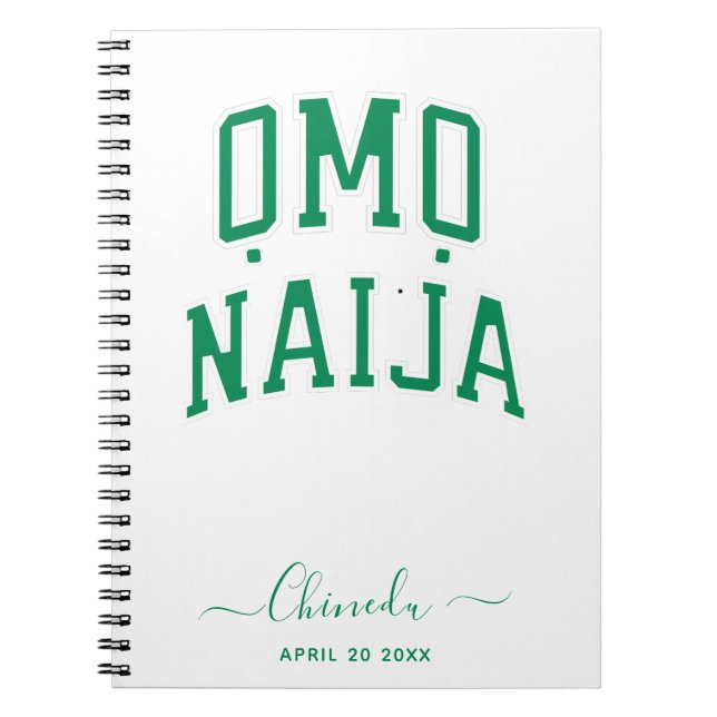 Omo-Naija — Personalized Notebook (Front)
