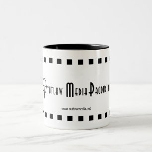 OMP Black Logo Two-Tone Coffee Mug