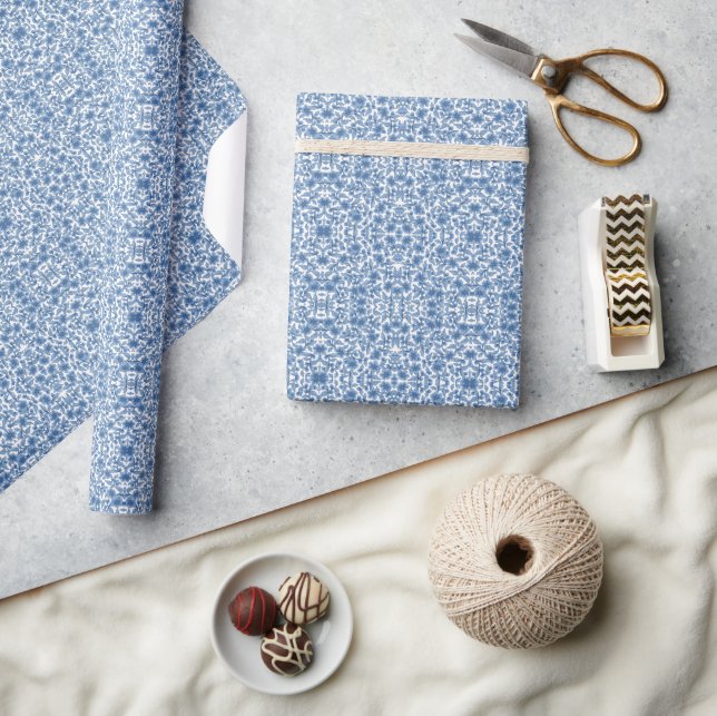 Omphalodes Blue Floral Wrapping Paper (Crafts)