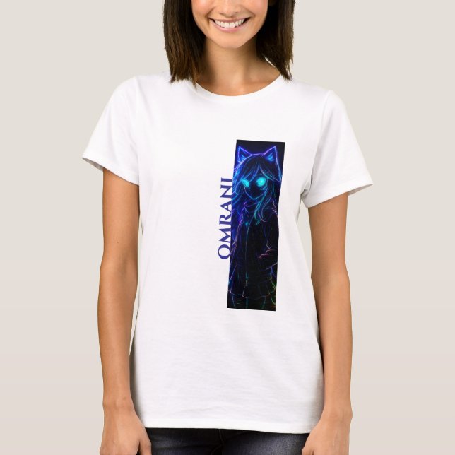 Omrani Fille Lumineuse - T-Shirt D'Art Lumineux (Devant)
