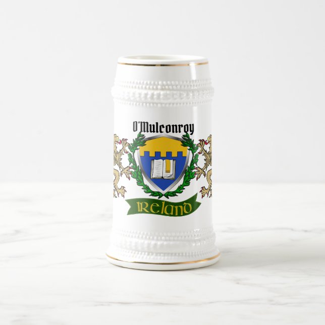 O'Mulconroy/Conroy Irish Shield Beer Stein (Center)