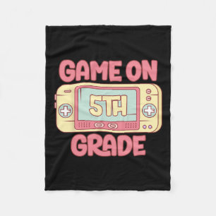 On 5th Grade Cool Video Game Back To School Kids B Fleece Blanket