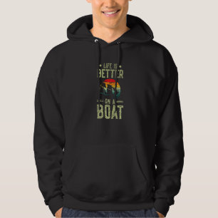 On A Boat Sailboats Paddling Rowing Sailing Hoodie