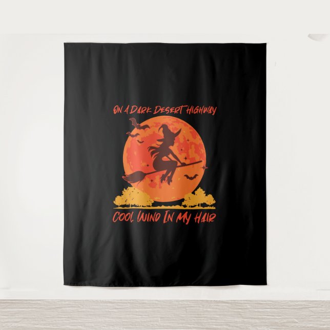 on a dark desert highway witch 1 tapestry (Front)
