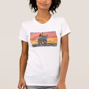 on a kittie cat T-Shirt