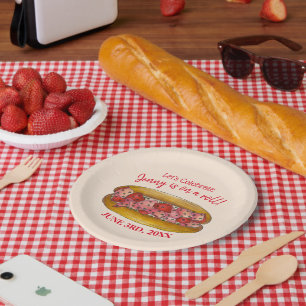 On a Lobster Roll Congratulations Maine Sandwich Paper Plate