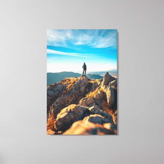 On a majestic autumn rocks canvas print (Front)