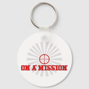 ON A MISSION Sniper Scope Artwork Cool Keychain