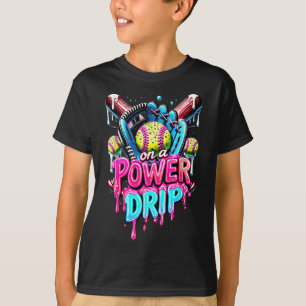 On A Power Drip Softbyll Ice Cream Dripping With S T-Shirt