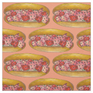On a Roll Maine Lobster Rolls Seafood Sandwich Fabric