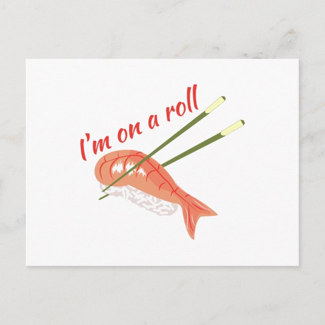 On A Roll Postcard (Front)