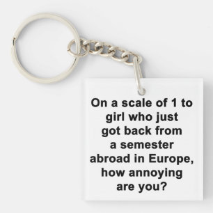 On a Scale of 1 to... Keychain