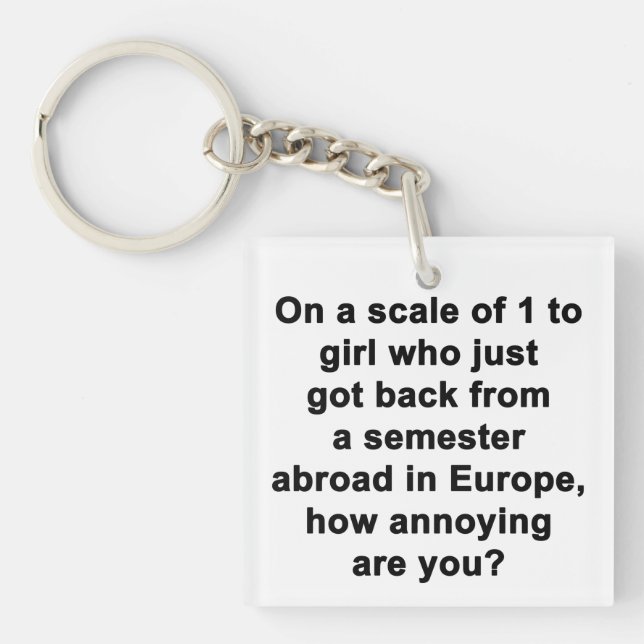 On a Scale of 1 to... Keychain (Front)