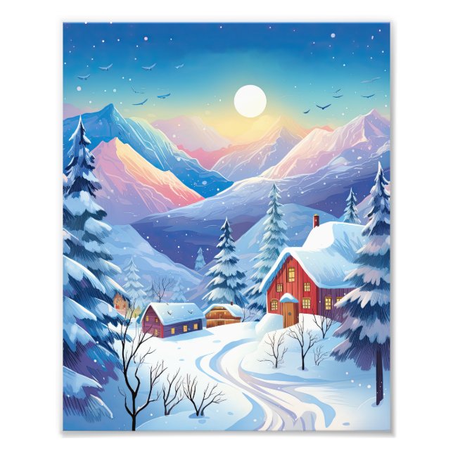 On a Snowy Morning Photo Print (Front)