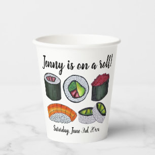 On a (Sushi) Roll Congratulations Celebration Paper Cups