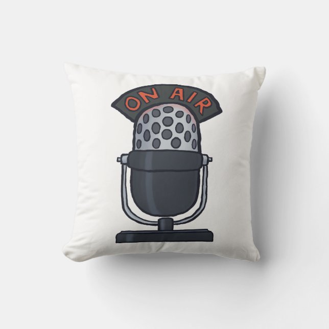 On air mic throw pillow (Front)