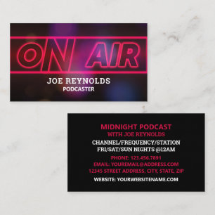 On Air Podcaster, Podcast Business Card