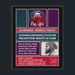 On Air Podcaster, Retro Podcast Advertising Flyer<br><div class="desc">On Air Podcaster,  Retro Podcast Advertising Flyer by The Business Card Store.</div>
