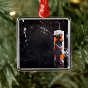 on all accounts, unaccounted. metal ornament