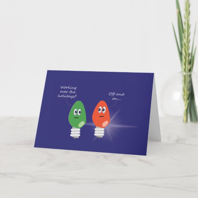On and Off, Funny Christmas Card (Front)