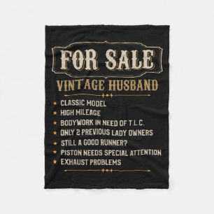 On Back For Vintage Husband Clic Model Fathers Day Fleece Blanket