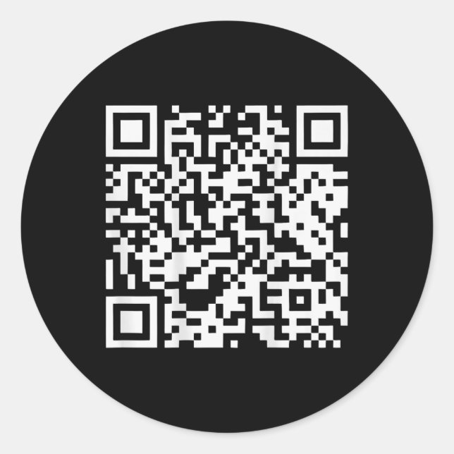 (on Back) Funny Qr Dont Be A Little Btch Code Sayi Classic Round Sticker (Front)