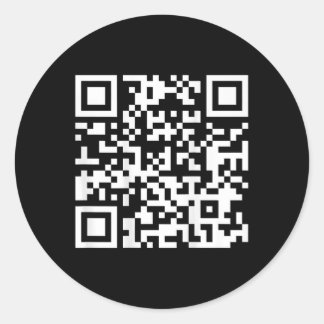 (on Back) Funny Qr Fck Off Code Saying Quote For M Classic Round Sticker