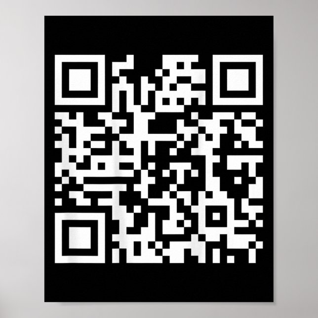 (on Back) Funny Qr Fck You Code Middle Finger Sayi Poster (Front)