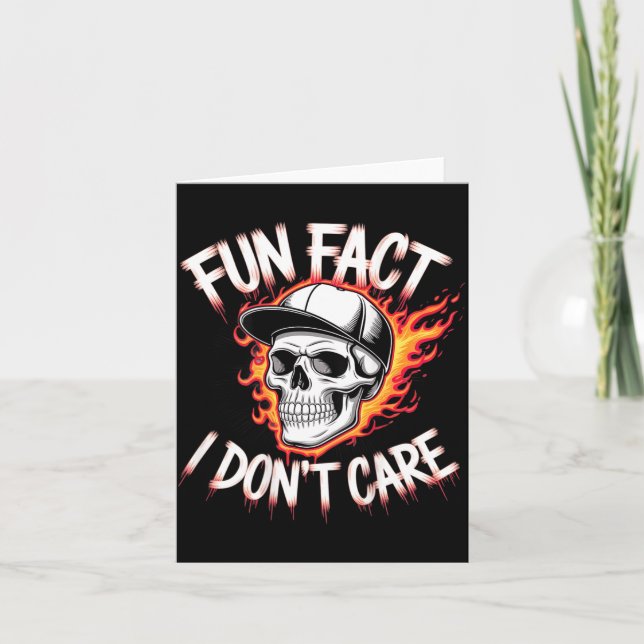 On Back Sarcastic Humour Quote Funny Fun Fact Dont Card (Front)