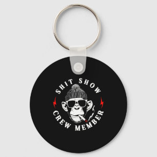 (on Back) Show Crew Member Monkey Retro Vintage  Keychain
