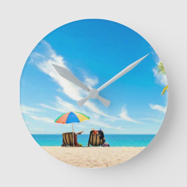 **ON BEACH TIME OR TIME-OUT** ROUND CLOCK (Front)