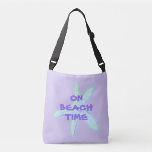 On Beach Time Starfish Lavender Crossbody Bag