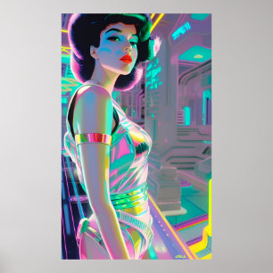 On Board the Dreamship Nagel X-27 Ken Gauge Sci-Fi Poster