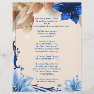 On Calvary Writings Personalized Paper