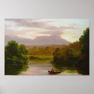 On Catskill Creek, Sunset (Cole 1845-47) Poster