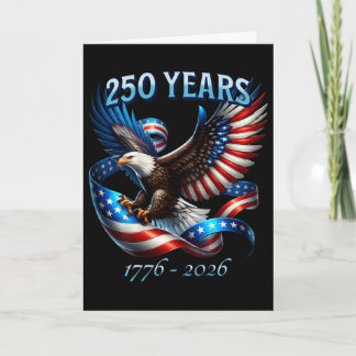On Ck Patriotic Eagle And Flag 250 Years 1776-2026 Card