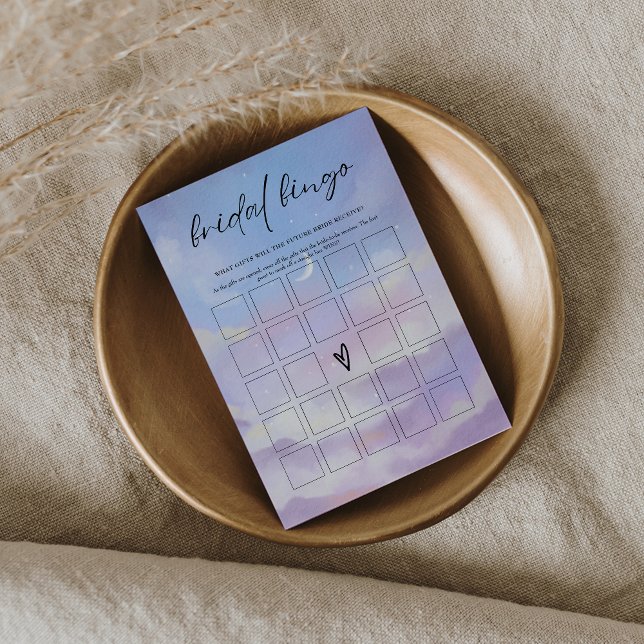 On Cloud 9 Bridal Shower Bingo Game Card (Creator Uploaded)